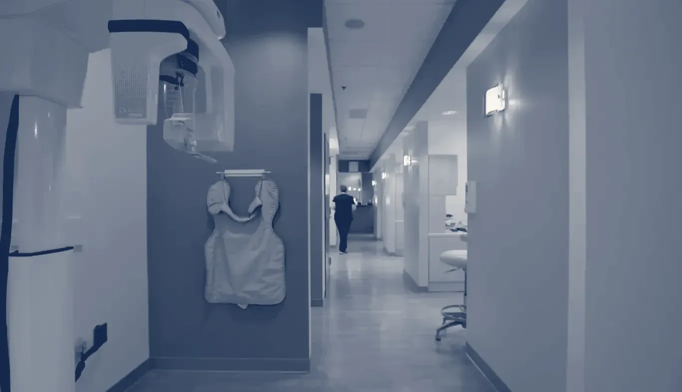 Hallway at Town Center Dental with the cone beam CT unit