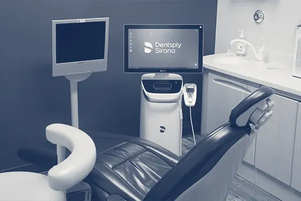A treatment room with an intraoral scanner at Town Center Dental